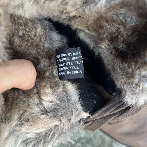 ABEO Helena Faux Fur Lined Leather Ankle Waterproof Winter Boot- Size 6.5 EUC - Picture 9 of 9